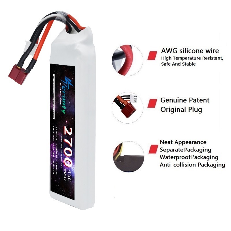 1/3 adet 2S 7.4V Lipo pil 2700 - Drone Carrera Rc incelemesi ve fiyatı