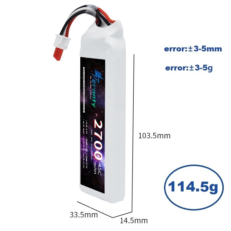 1/3 adet 2S 7.4V Lipo pil 2700 - Drone Carrera Rc incelemesi ve fiyatı