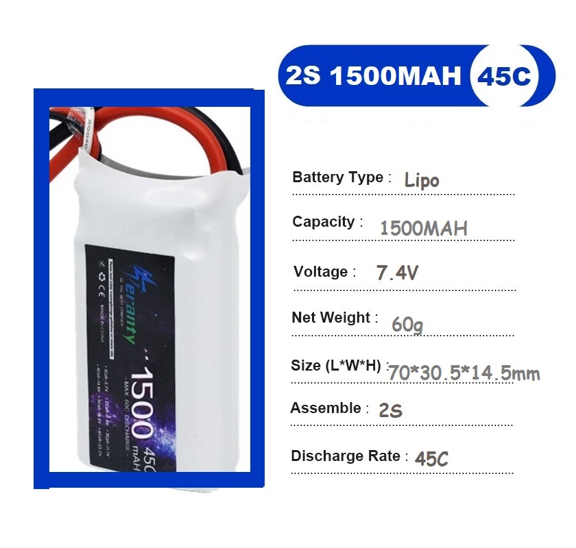 2 adet 7.4V Lipo 2S pil 1500ma - Drone Carrera Rc incelemesi ve fiyatı